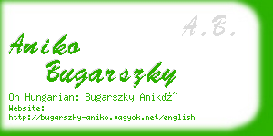 aniko bugarszky business card